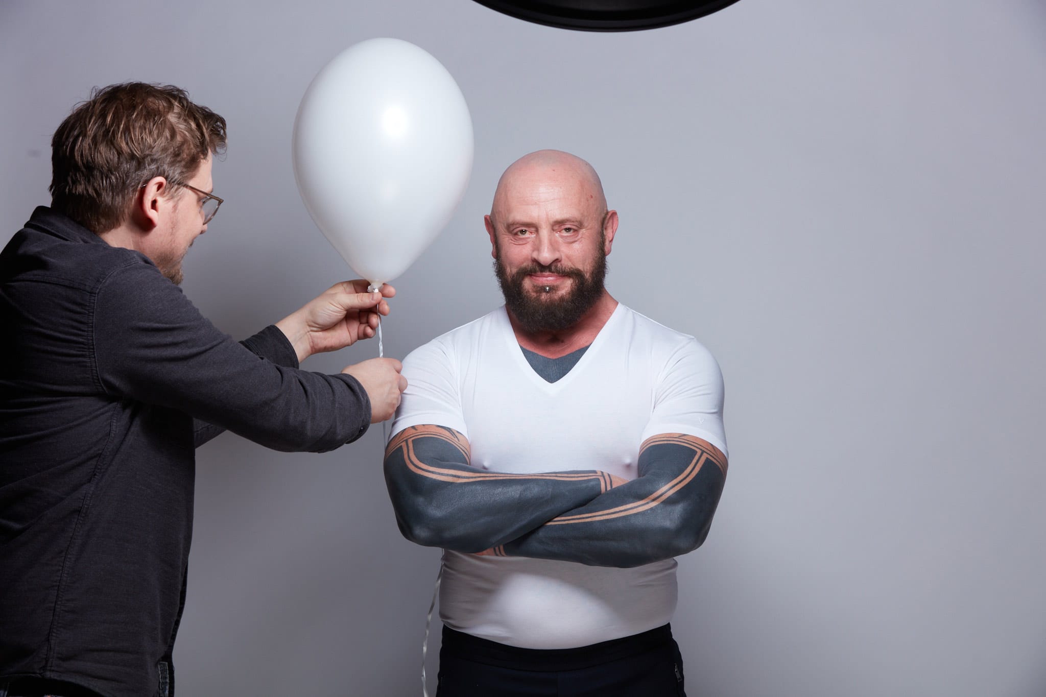 Szene vom Fotoshooting im Studio.