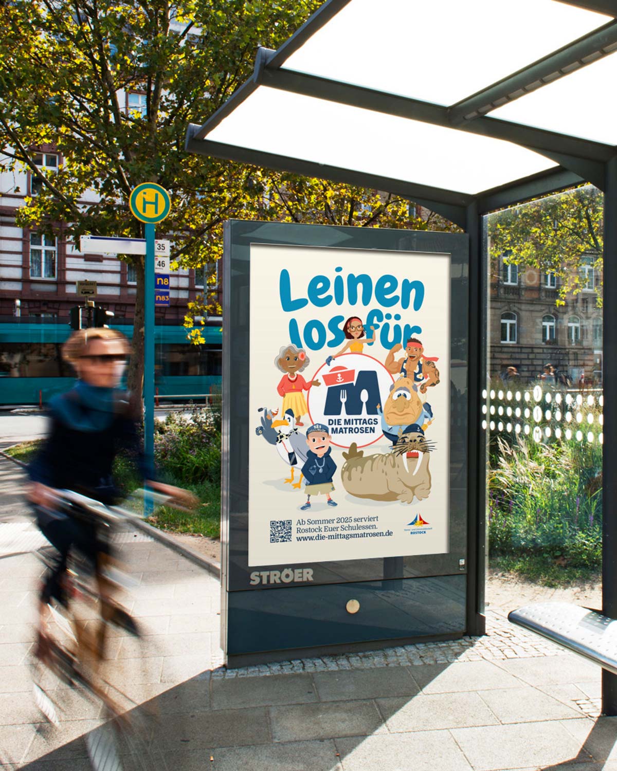 Werbeplakat der Mittagsmatrosen GmbH